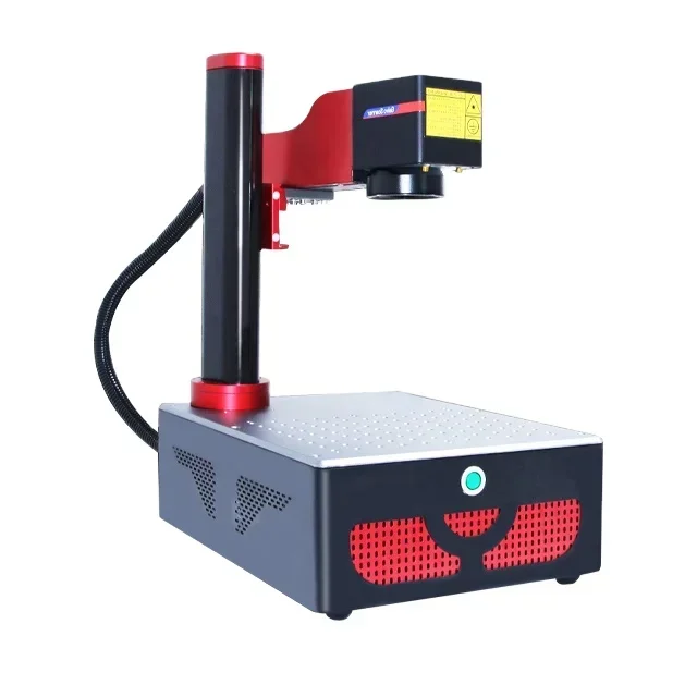 

Desktop mini fiber marking machine with rotation for cups mugs pens