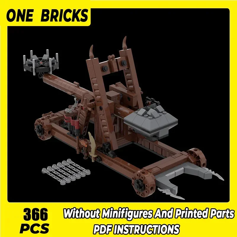 Castle Bricks Magical Rings Moc Building Blocks Movie Scene Medieval Catapult Model DIY Assembly Street View Toys Child Gifts