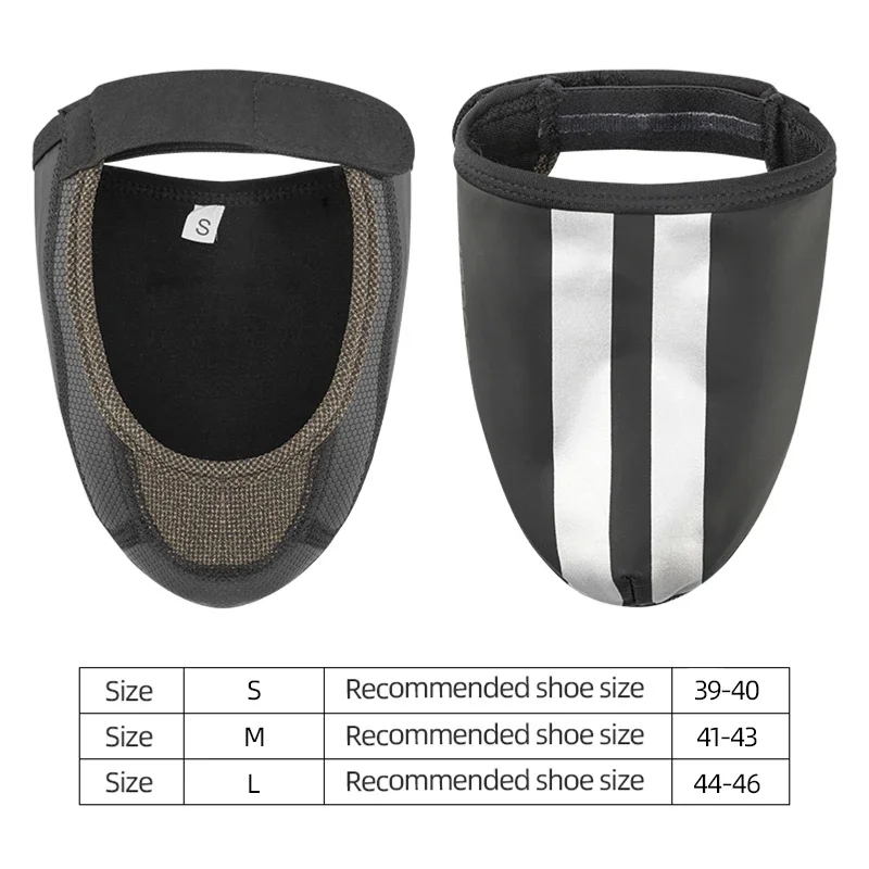 ROCKBROS Waterproof Cycling Shoe Covers Men Women Shoelaces Overshoes PU Leather Wear-resistant Shoe Cover For MTB Road Bike