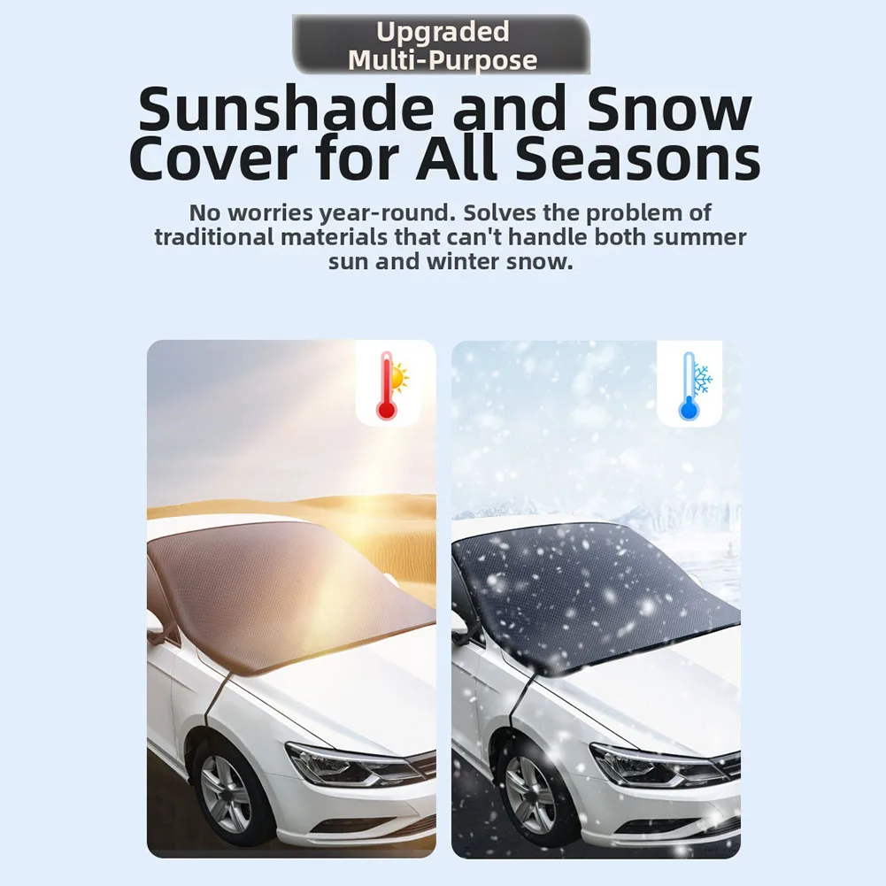 Summer Sun Protection Car Windshield Sun Shade All Weather Cover for weather-resistant Materials Temperature Reduction Long