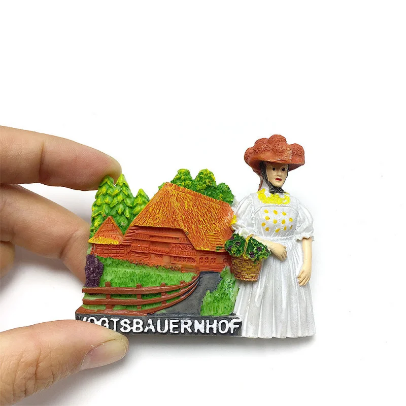 

Austria Fugert Farm Vegetable Farmer Creative Magnetic Fridge Magnet3dThree-dimensional Creative Travel Souvenirs and Gifts