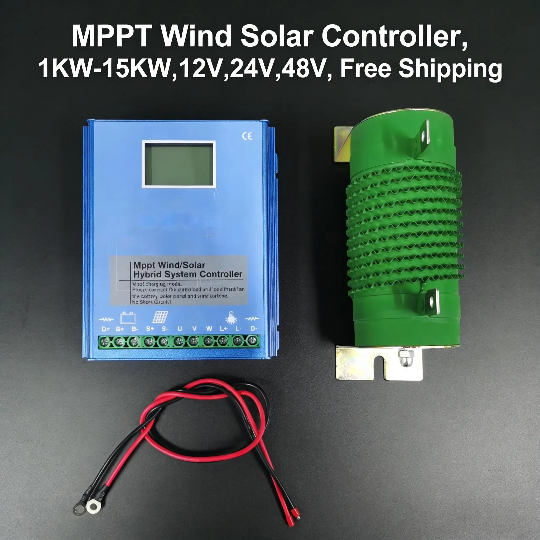 8000W 12V/24V/48V Auto MPPT Wind Solar Hybrid Controller, Booster Regulator, RS485 Communication, LiFePO4/Lead Acid Compatible