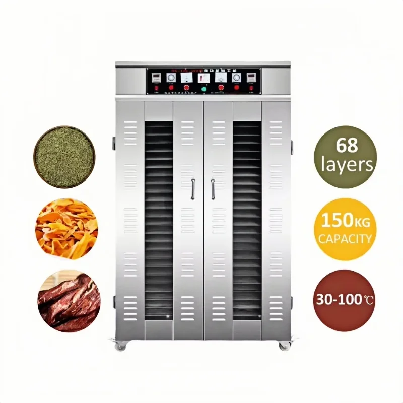 Para deshidratador comercial de pescado, deshidratador de frutas y verduras de 68 capas, 220V