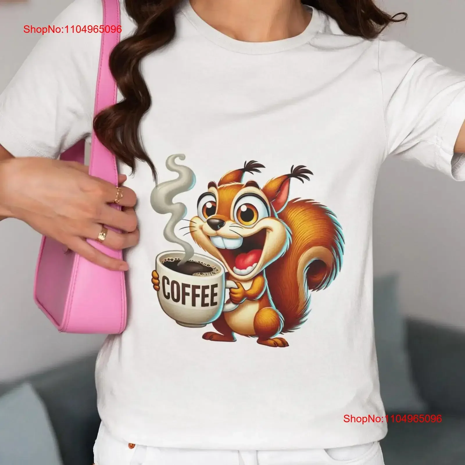 Camiseta de ardilla para beber café, divertida camiseta para amantes de la mañana, novedad con taza grande, abanicos de cafeína, Top vintage lavado informal