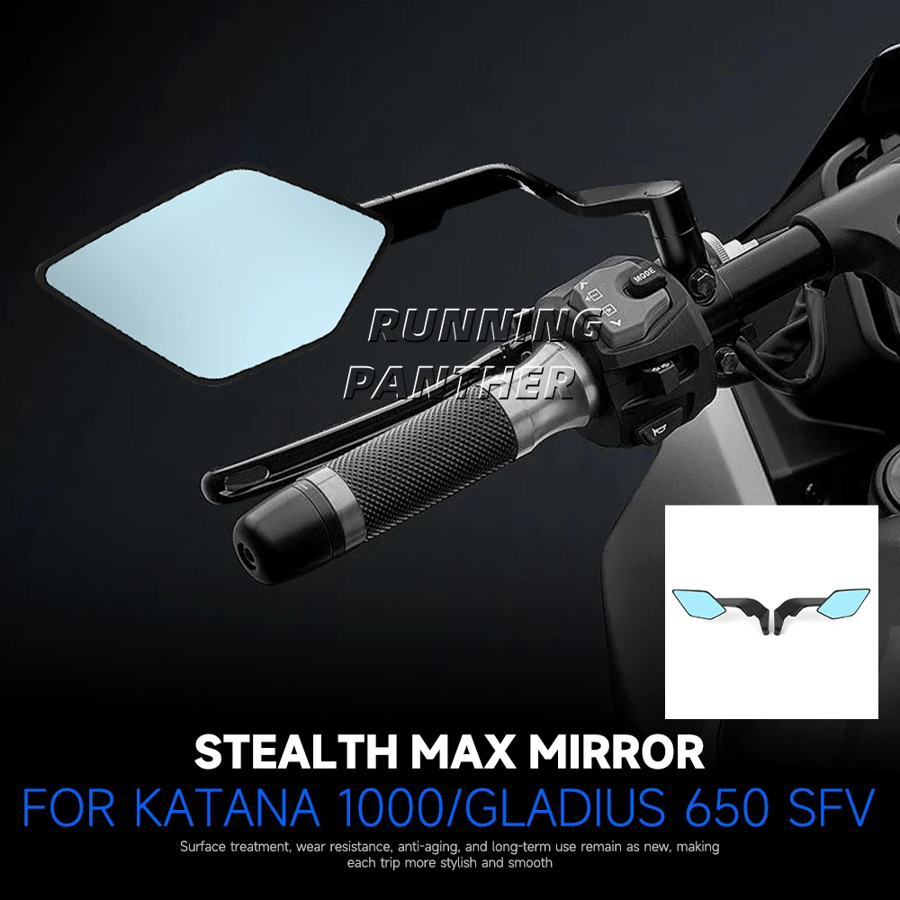 

Stealth Max Adjustable Rotating Mirrors Kit Compatible with for Suzuki Gladius 650 SFV 2009-2015 Katana 1000 2019-2020