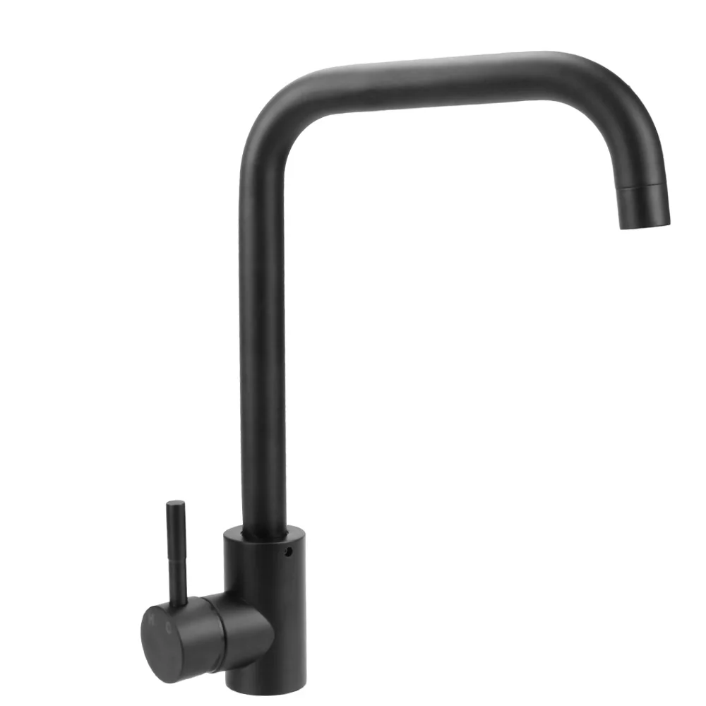 Black Pull out Hot and Cold Deck Mounted Sinks Kitchen Faucet Mixer Tap Stainless Steel 360 Rotate Kitchen Accessories