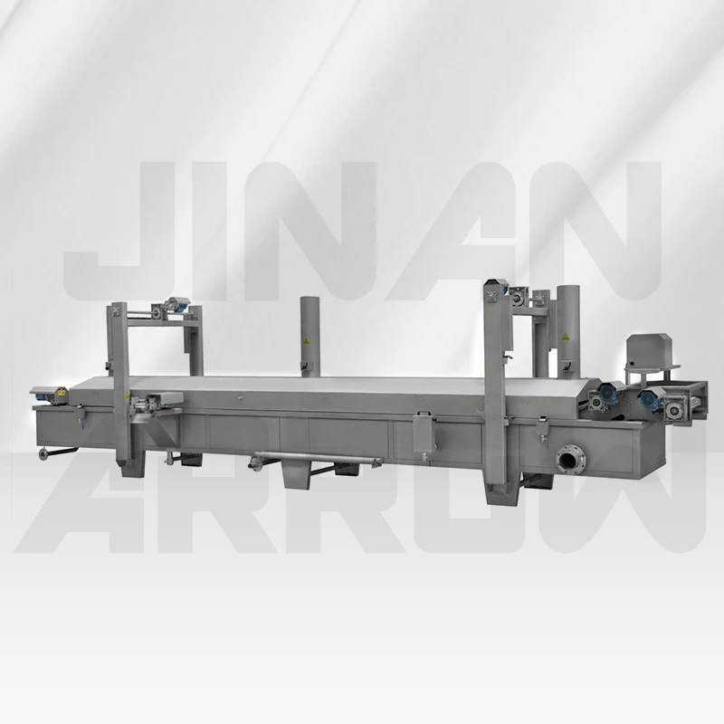 Industrial Continuous Automatic Deep Frying Machine for Snacks Breaded Shrimp/Fish Fillet Processing Line Onion Fryer - view 3