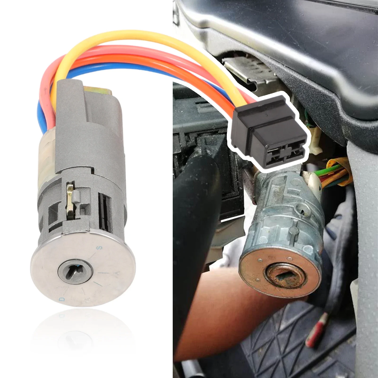 Démarreur de serrure à cylindre 4162.F1 4162.V1, avec 2 clés, pour citroën C15 1984 – 2005