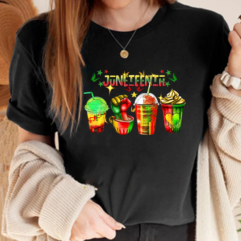 Juneteenth Coffee T-Shirt Black Lives Matter Shirt Human Rights Tshirt Black History Month Tee Equality Top Unisex Casual Tops