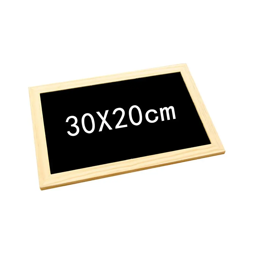 Small Chalkboard Sign Double-sided Blackboard Wall Decor Display Message Board Reusable Mini Wooden Frame Notice Tag