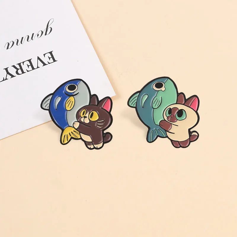 16styles Funny Cats Enamel Pin Judge Lawyer Duck Brooch Music Introvert Badge Cartoon Kitten Jewelry Gift for Friends