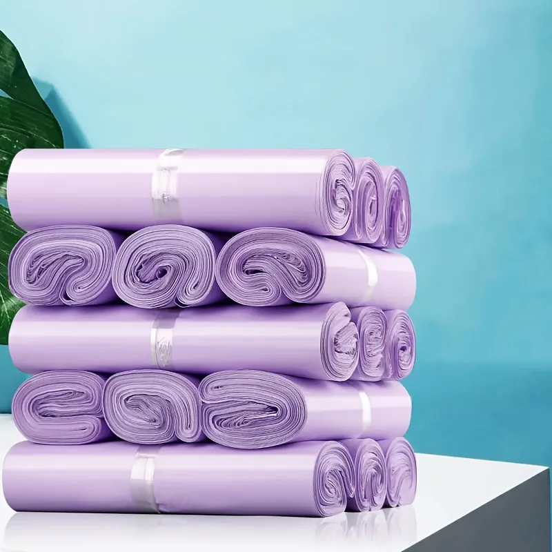 50Pcs Purple Courier Mailer Bags Packaging Poly Package Plastic Self-Adhesive Mailing Express Bag Envelope Postal Pouch Mailing
