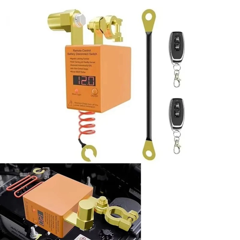 Super Sale 12V 24V 240A Remote Control Battery Disconnect Switch with Voltage Monitoring & LED Display for Car Boat Truck
