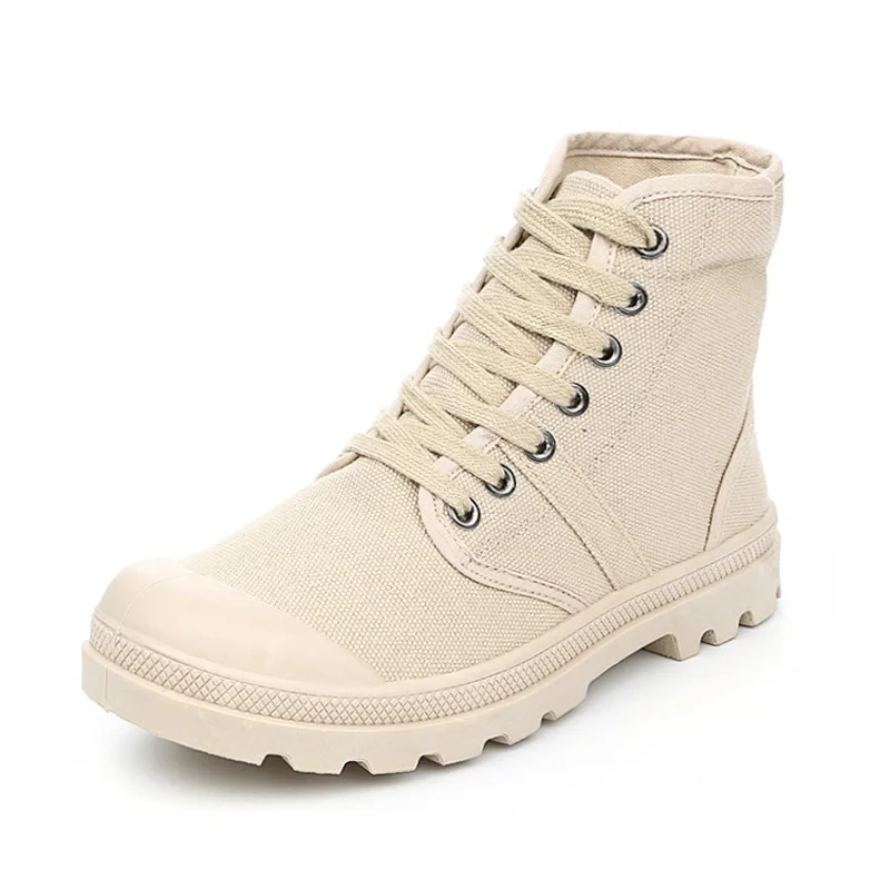 

New Arrival Canvas Shoes Men Ankle Boots Thick Sole Fashion Mens Boots Male Brand Shoes Spring Autumn Fashion Botas K055