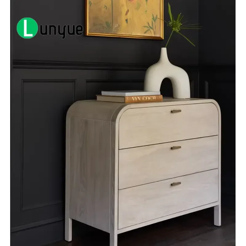 Modern Wooden Corner Dressing Table Living Room Furniture Space Saving Vanity Desk with Storage Compact Design for Small