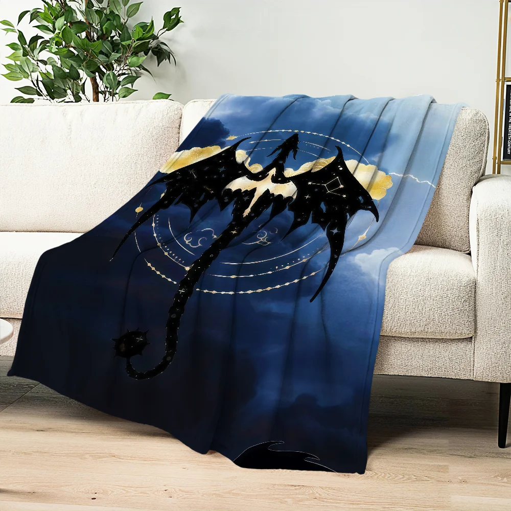book F-Fourth W-Wing Dragon Flannel warm comfort soft plush blanket for sofa living room hogar office bedroom travel gift home