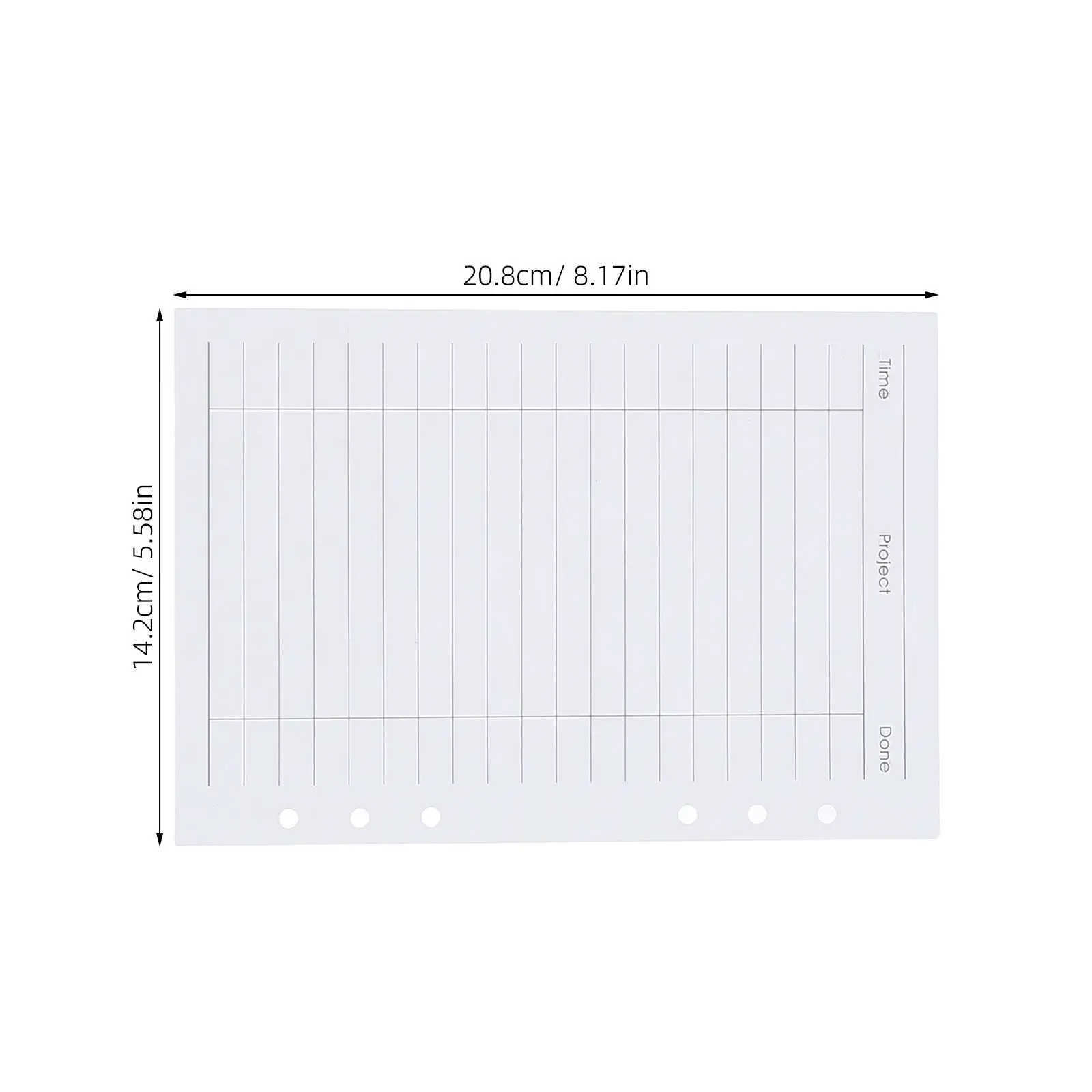 Loose Leaf Refill Core Planner Paper A5 Size 100 Pages Notebook Insert Sheets Office School Replacement Supplies