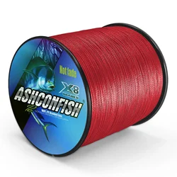 Ashconfish X8 Braid Fishing Line Super Strong 8 Strands 6LB-300LB Multifilament PE Line 100M Braided Line Fishing Not Fade Color