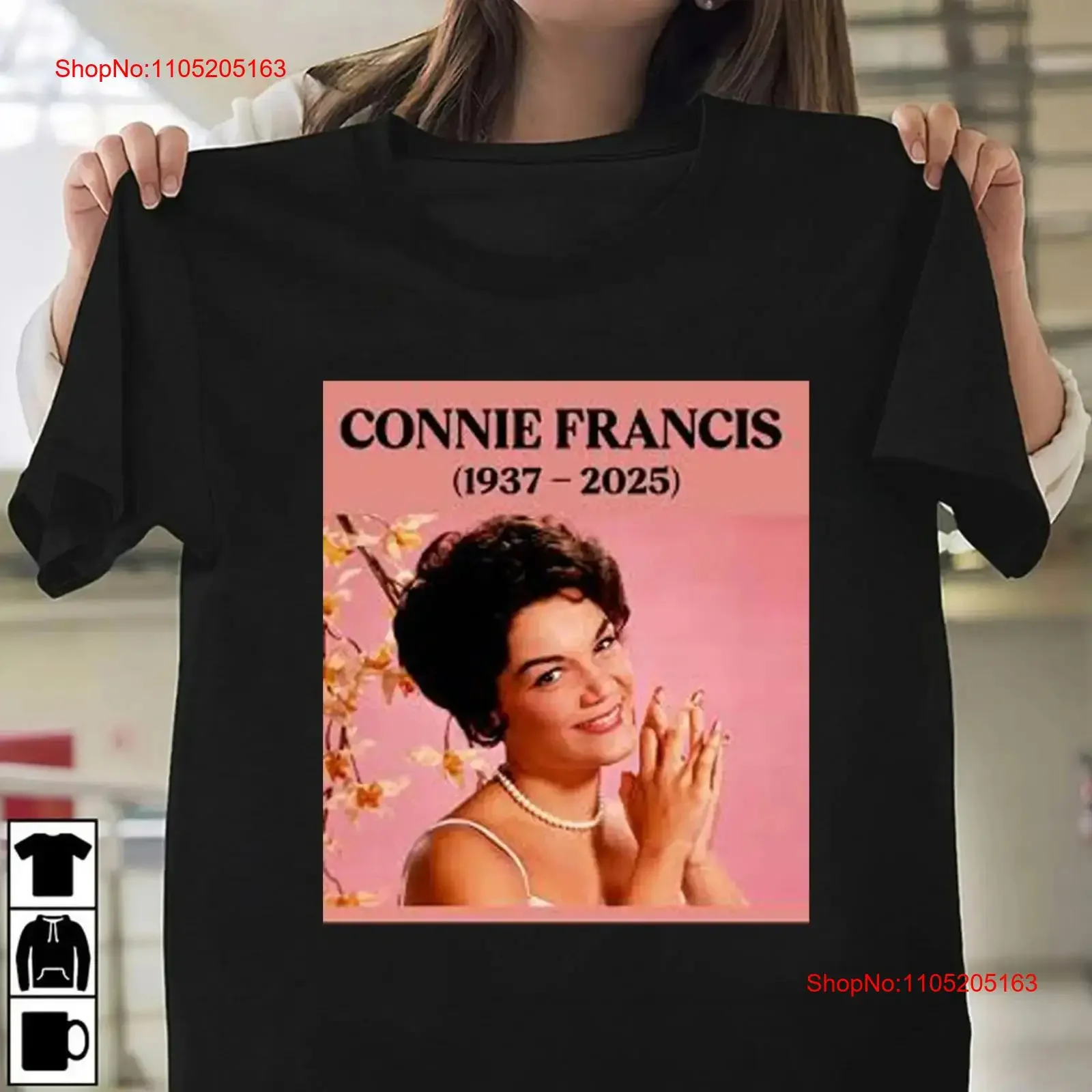 Connie Francis Baby T Shirt Size S 5XL vintage Washed graphic Top For Everyday Wear Versatile homme Stylish Soft Unisex