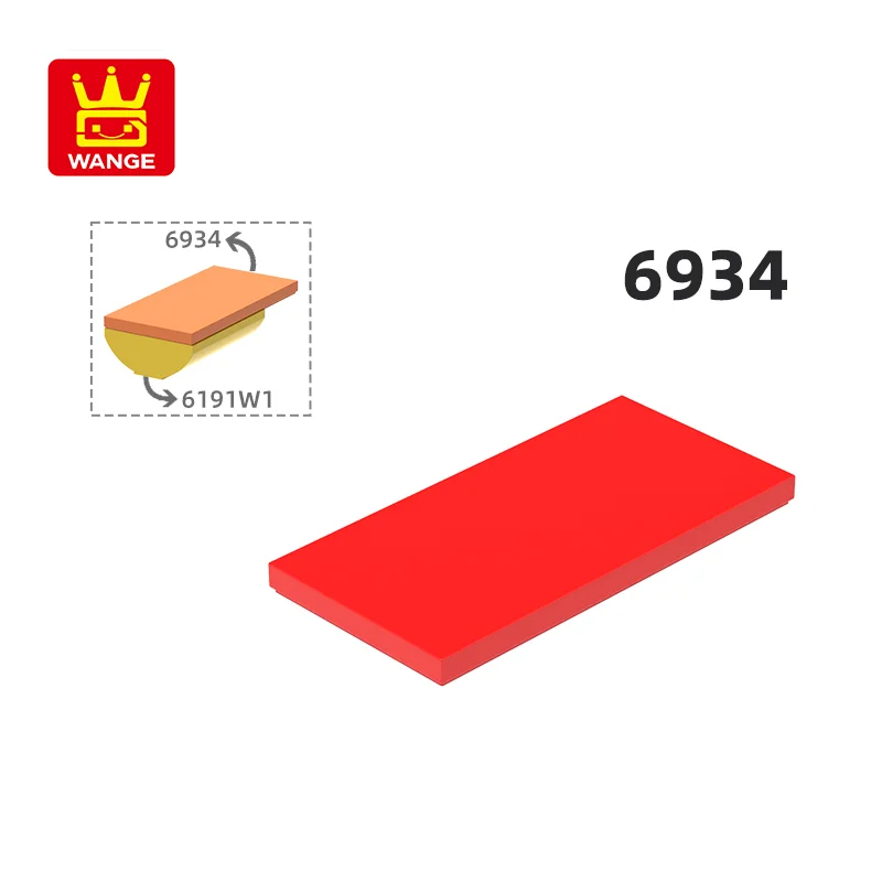 

WANGE 6934 100g/47PCS Tile Plates 3x6 Light Panel Building Block Moc Color Accessories Compatible with Brick DIY Children's Toy