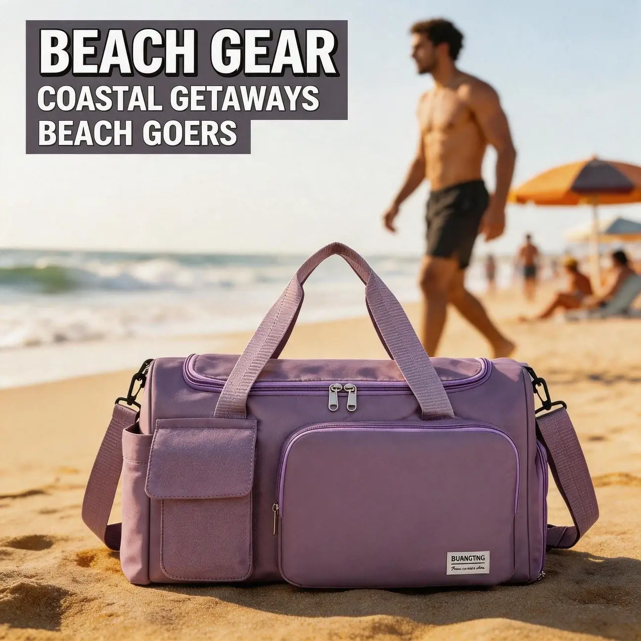 Simple Lightweight Tote Bag Outdoor Gym Crossbody Bag for Shopping