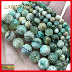 6 8 10 12MM Phoenix Jade Natural Stone Loose Round Spacer Beads for Jewelry Making DIY Bracelet Chrams Earrings Accessories 15''