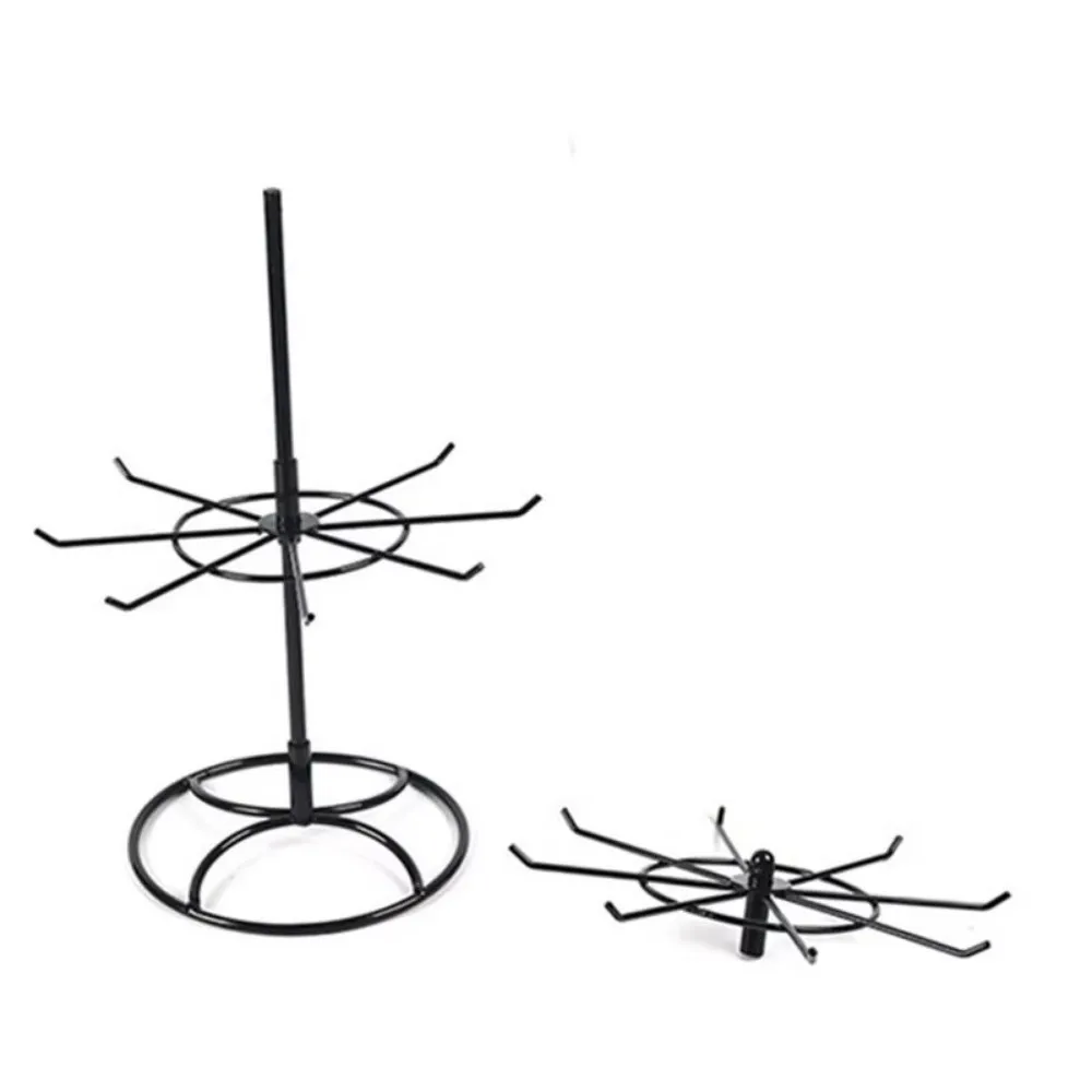 

New Rotating Jewelry Display Rack 2 Tier Hanging Jewelry Tree Stand Iron Round Storage Rack Necklace Organizer