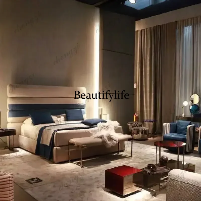 White Blue Double Bed Decoration Items Australia Frame Metal Double Bed Luxury Floating Cama Matrimonial Furniture For Home
