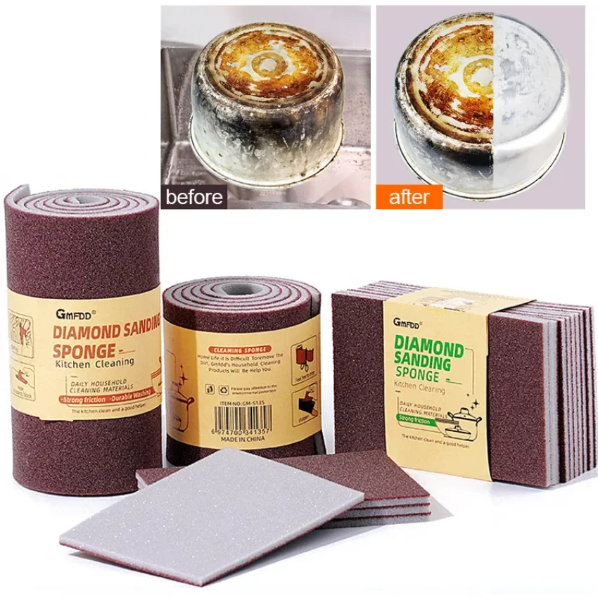28pcs Magic Sponge Eraser Carborundum Removing Rust Brush Rub Cooktop Pot Bottom Kitchen for Pan Dish Kitchen Utensils
