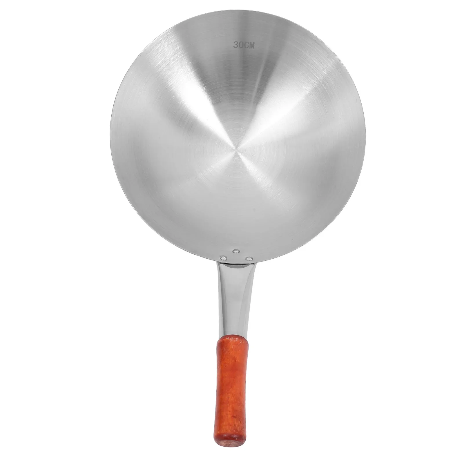 

Flat Bottom Wok Non Stick Frying Stainless Steel Skillet Pans Cooking Pot Large