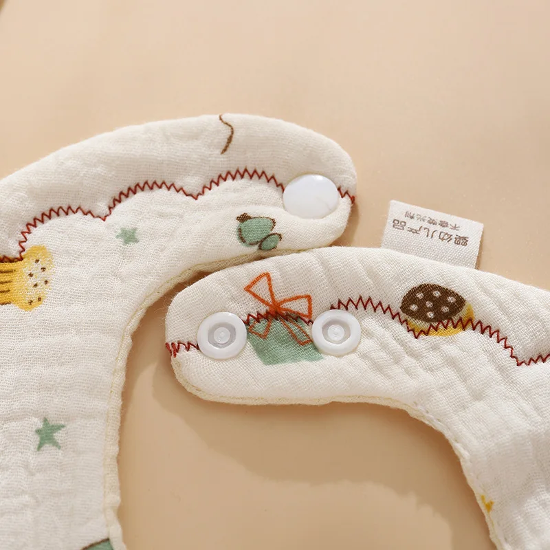 Cute Baby bavaglini Cartoon Bear Rabbit asciugamano Saliva a scatto regolabile neonato Boy Girl panno di Burp di cotone morbido