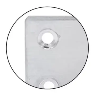 

Плоские угловые кронштейны из нержавеющей стали с 4-отверстиями для ремонта и усиления мебели с плавным дизайном