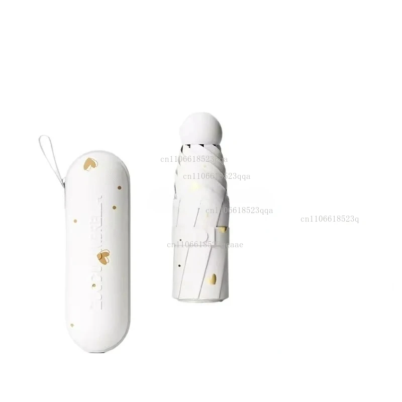 Ultra Light Mini Women's 50 Fold Sun UmbrellaSun Protection and UV Protection Dual-purposeUmbrela,Sun Umbrella Pocket Capsu