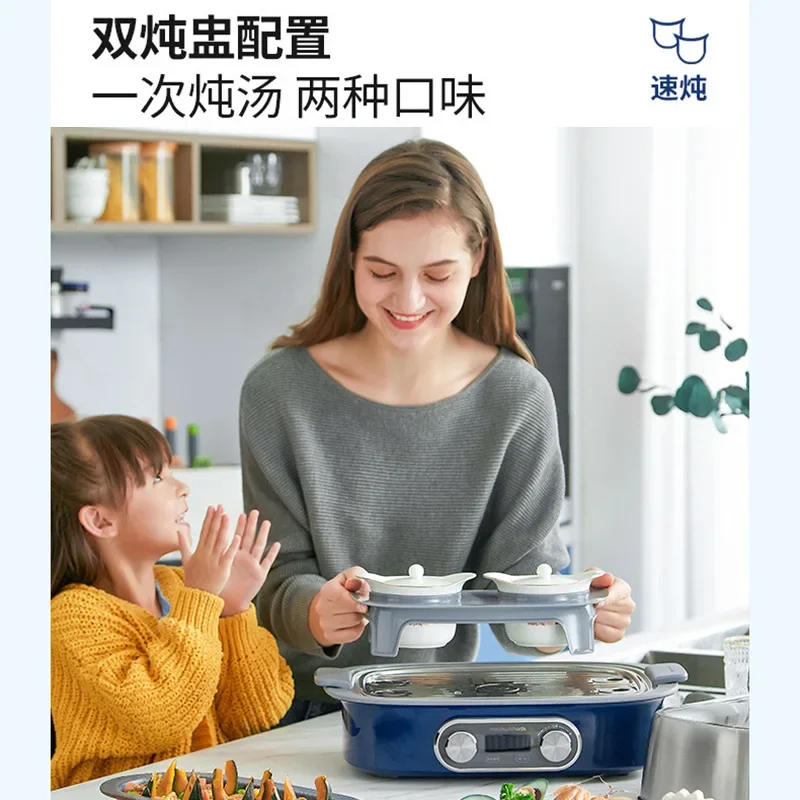 ความเร็วไฟฟ้า Steamer Steamer Multi-Functional ครัวเรือนน้ำฉนวนกันความร้อนนึ่งหม้อตุ๋นจับเวลาไฟฟ้านึ่งหม้อต้ม
