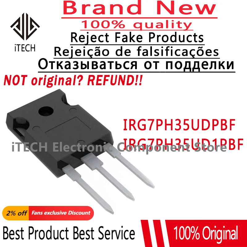 

10pcs/lot Original IRG7PH35UDPBF IRG7PH35UD G7PH35UD IRG7PH35UD1PBF IRG7PH35UD1 G7PH35UD1 TO-247 IGBT 1200V 50A