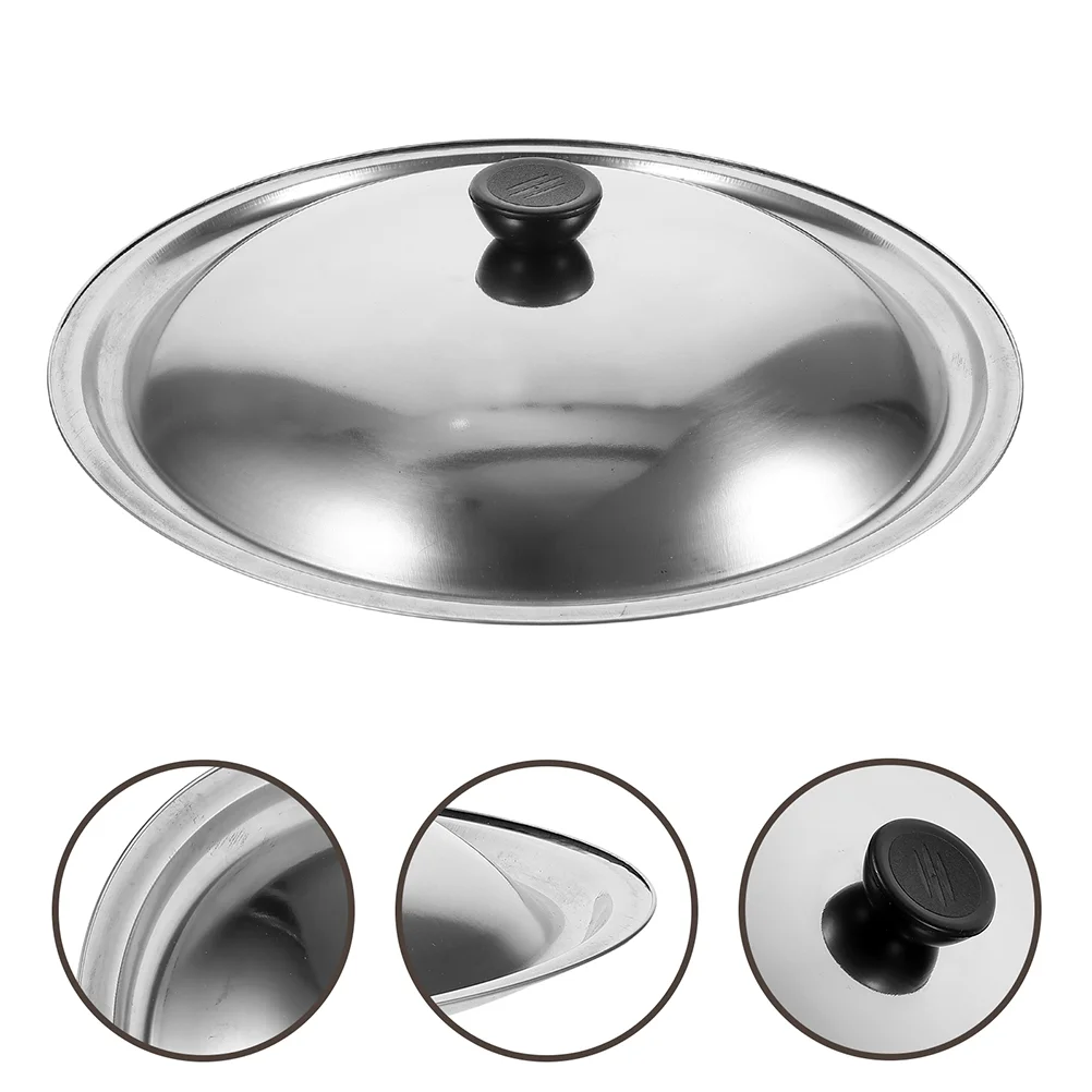 

Pot Cover Stainless Steel Pan Replacement Lid Lids for Pots Wok Frying Universal Round Dome Griddle Electric Skillet