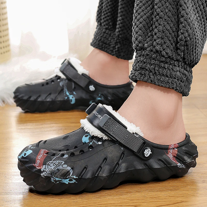 Men's Home Slipper 2024 New  Winter  Plush Warm Lining  Waterproof  Woman House Warm Shoes High Quality Anti-Slip Unisex