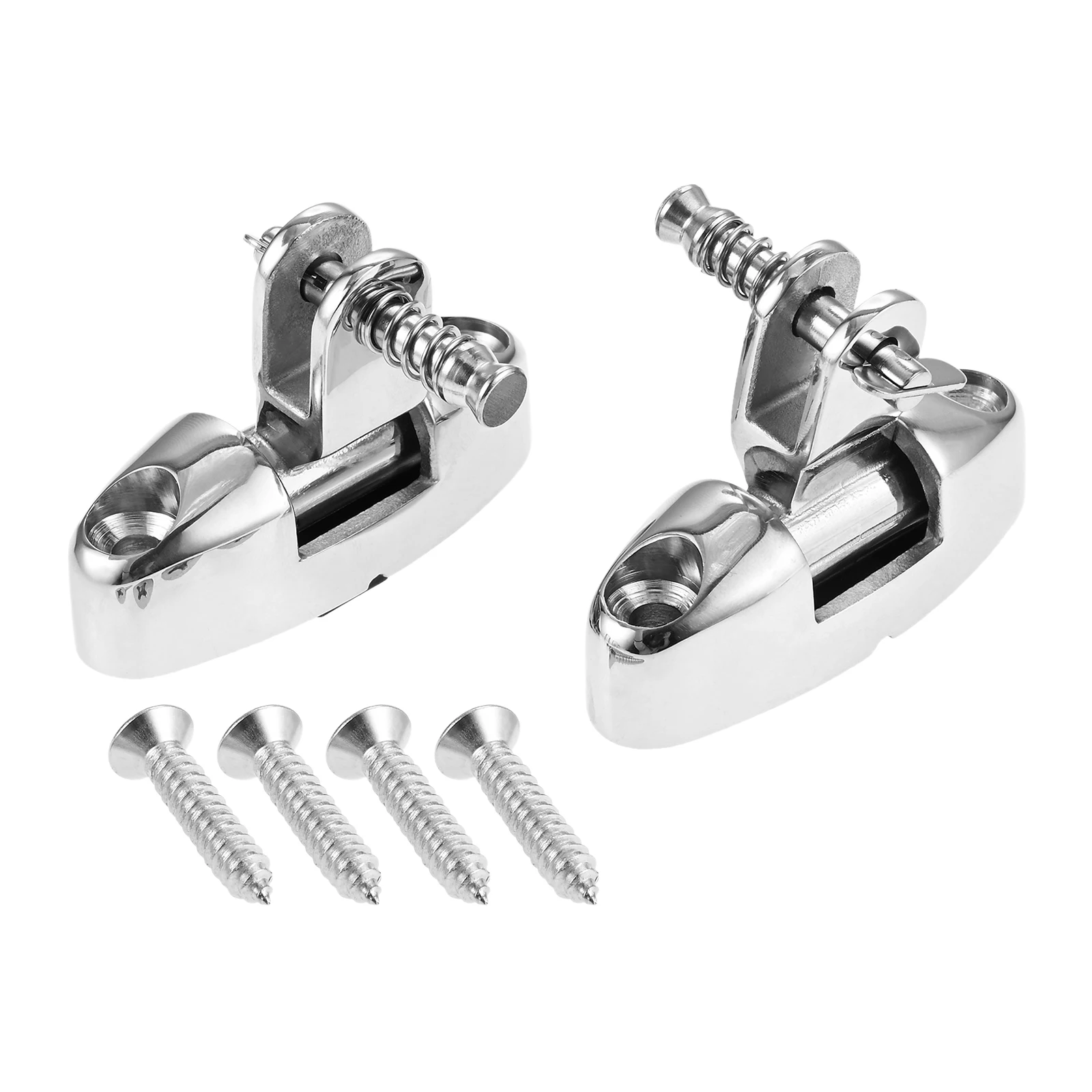

2pcs Stainless Steel Marine Grade 180 Degree Adjustable Bimini Top Hardware Swivel Side Mount Quick Release Hinge with Screws