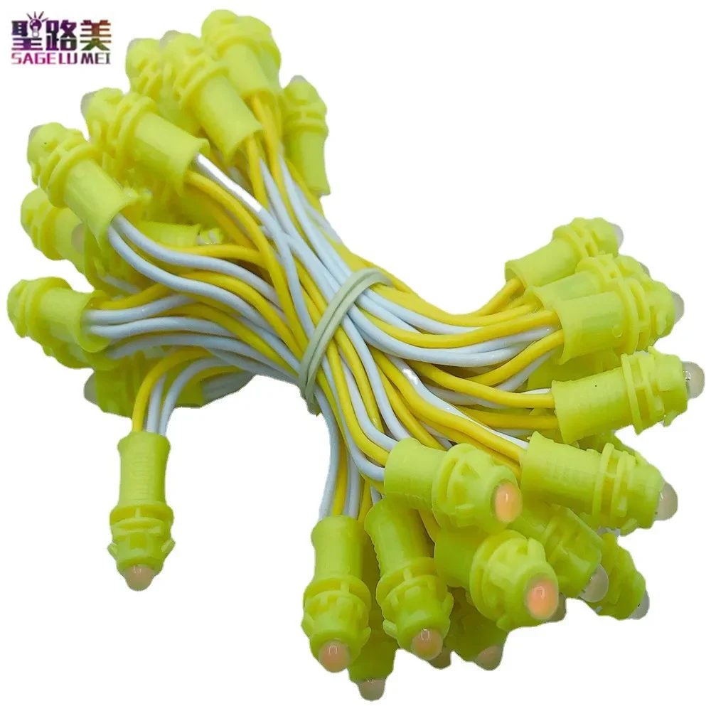 50pcs/ lot 10cm F9MM Single Color Led Pixel Modules DC12V IP67 Waterproof Point Lights For Led Display Advertisement Free Ship