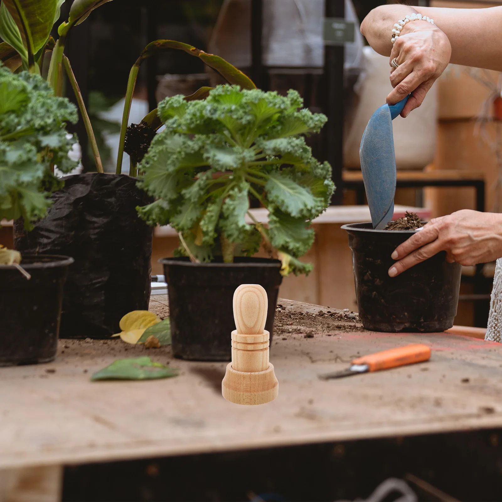 

Pot Maker Gardening Paper Tool Wooden Plant Pots Press DIY Newspaper Planter Indoor Flower