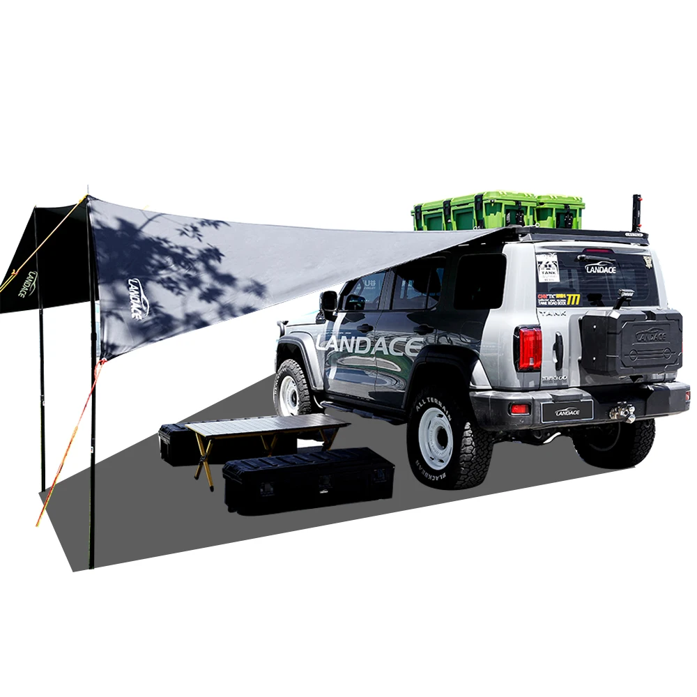 Quick Release Waterproof Freestanding Car Side Awning For Outdoor Camping