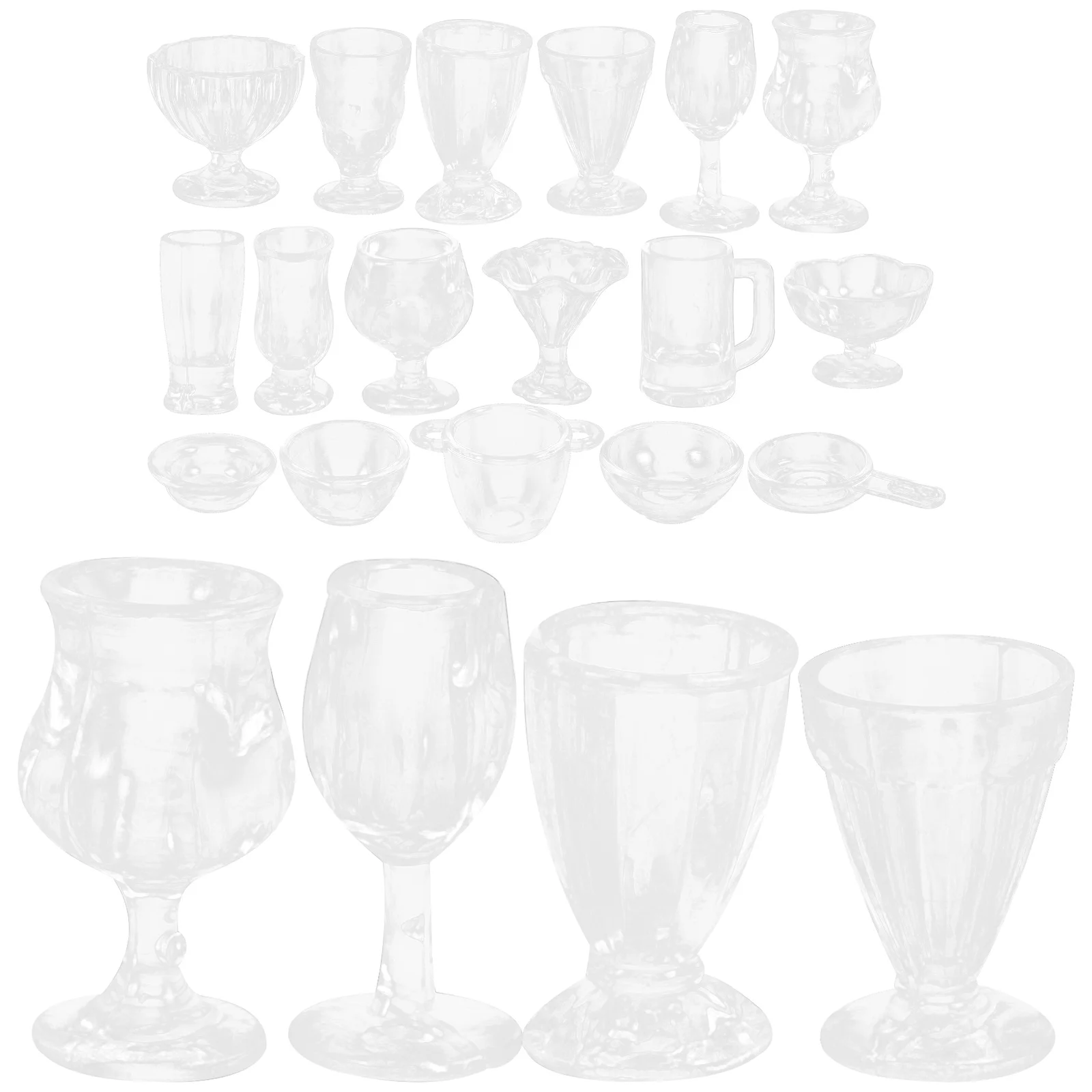 

1 set House Miniature Ice Cream Cup Set Plastic Child Accessories Fruit Juice Decor Mini Cups Tableware Kitchen Decorations