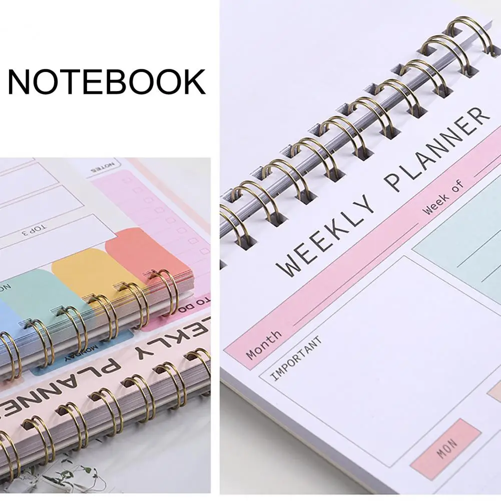 Goal Planner with Schedule Weekly Notepad for Organizing Tasks Efficient Weekly Planner Notepad for School Office Home