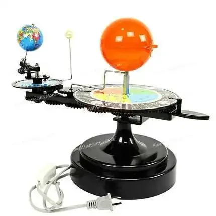 Sun-Earth-Moon Orbital Model - Electric/Manual Three-Ball Planetarium for Geography & Astronomy Teaching