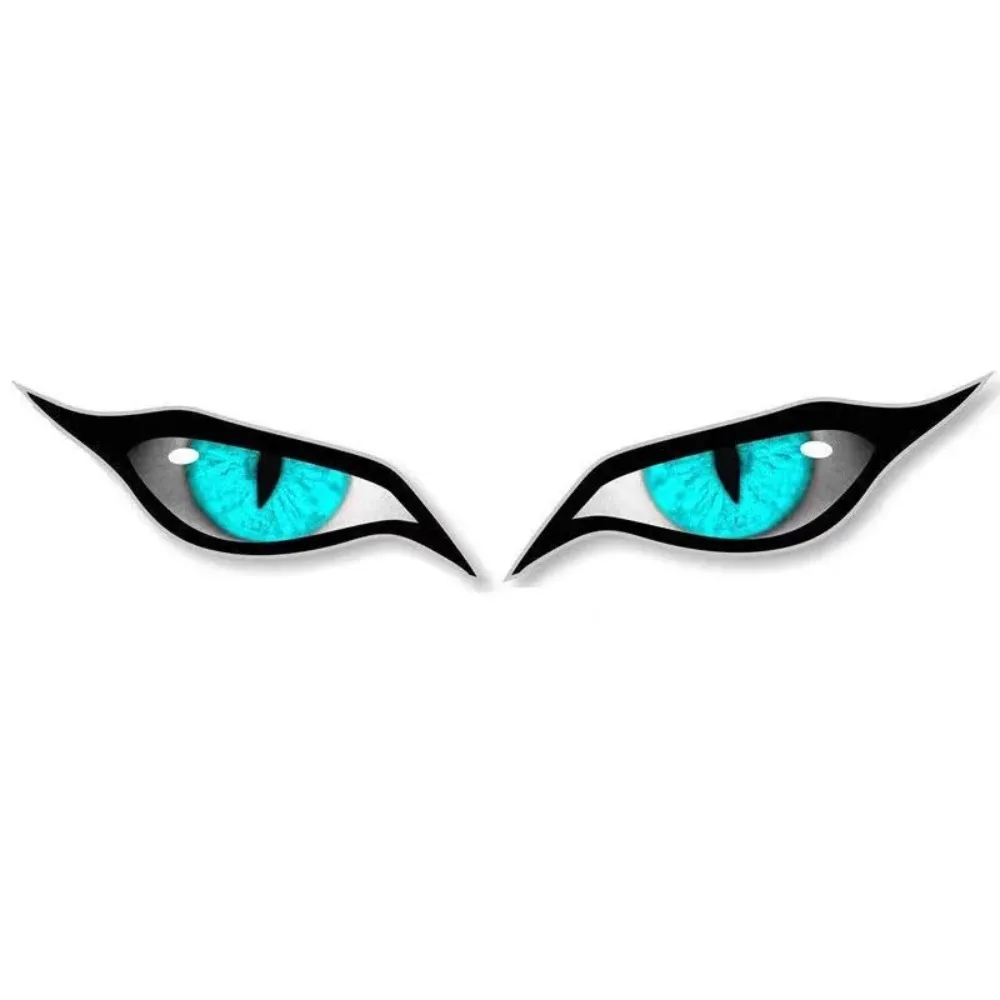 2 Pcs VINYL 3D Stereo Eyes Stickers Waterproof Cat Eyes Design Car Decoration Stickers Strong Reflective