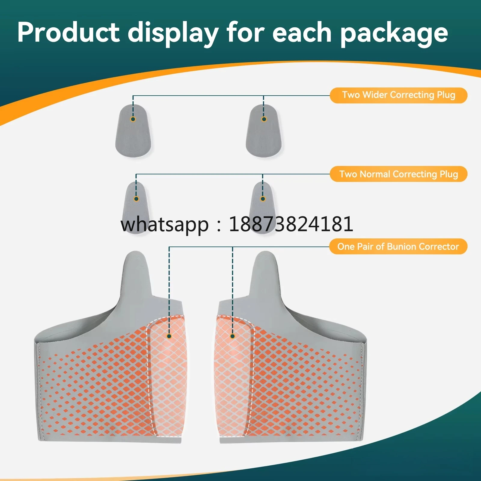 

Bunion Corrector Gel Toe Separator Relief Sleeve Pads Brace Cushions for Exercise Rehabilitation