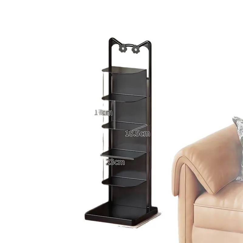 

Книжная полка из кованого железа, напольная полка, вертикальный угловой узкий диван, полка для хранения, простая настенная детская маленькая книжная полка