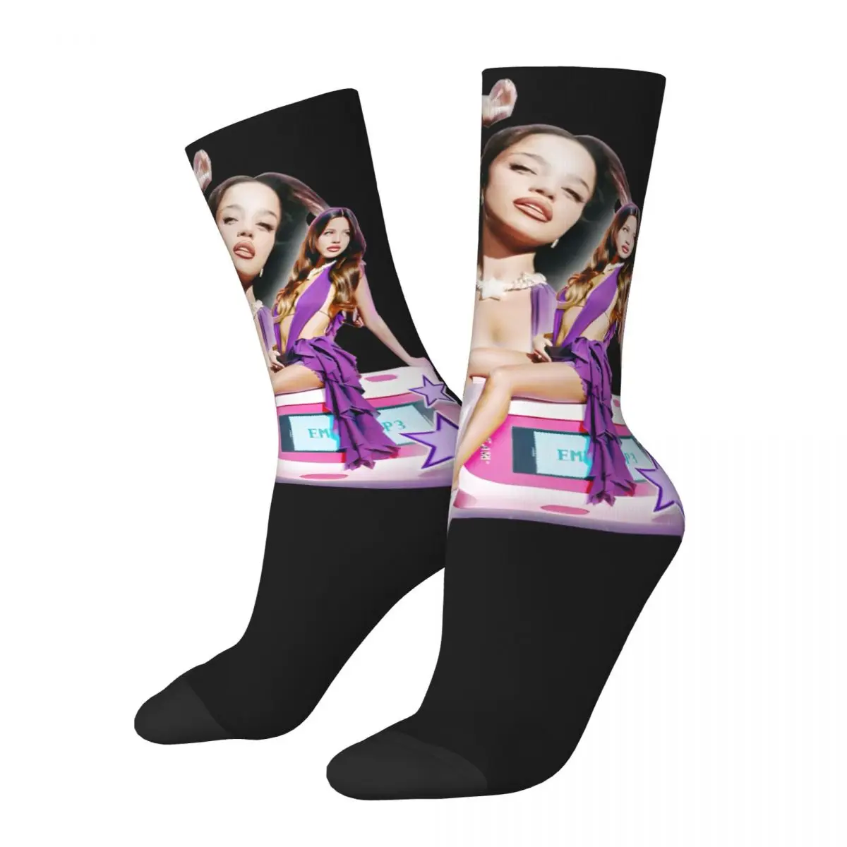 Emilia Mernes MP3 Socks Music Fashion Stockings Winter Anti-Slip Men Socks Soft Printed Outdoor Socks