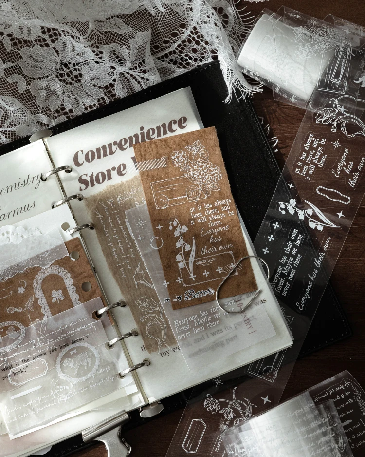 Journal GO 2Mx5cm Notizband mit weißer Tinte, kreatives, schönes Masking-Tape, Aufkleber, Journaling, Scrapbook, Karte, DIY-Briefpapier – Detail 16