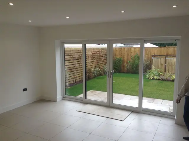 Weatherproof and Heat Insulated Aluminum Glass Sliding Door Triple Track Screen Sliding Doors for Home Villa Large Slide Doors 5